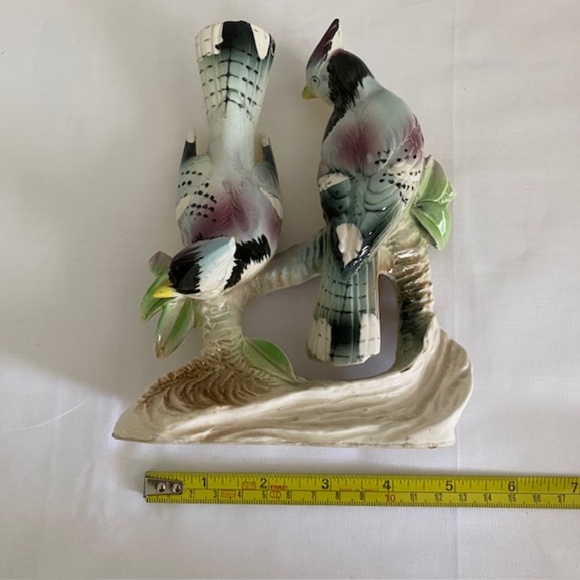 Vintage Blue Jays Hand Painted Porcelain Mid Century Made in Japan - Picture 8 of 8